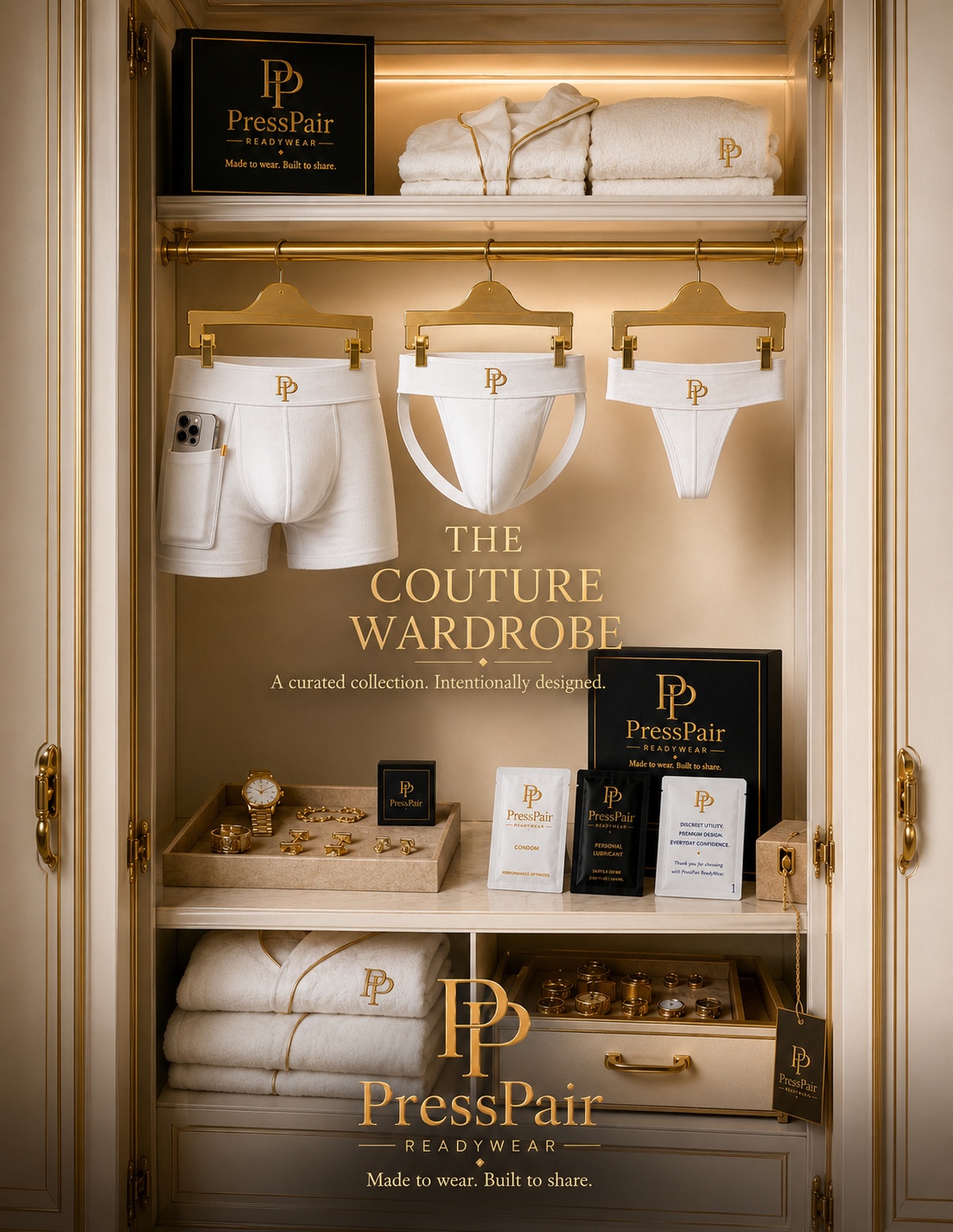 PressPair White and Gold wardrobe