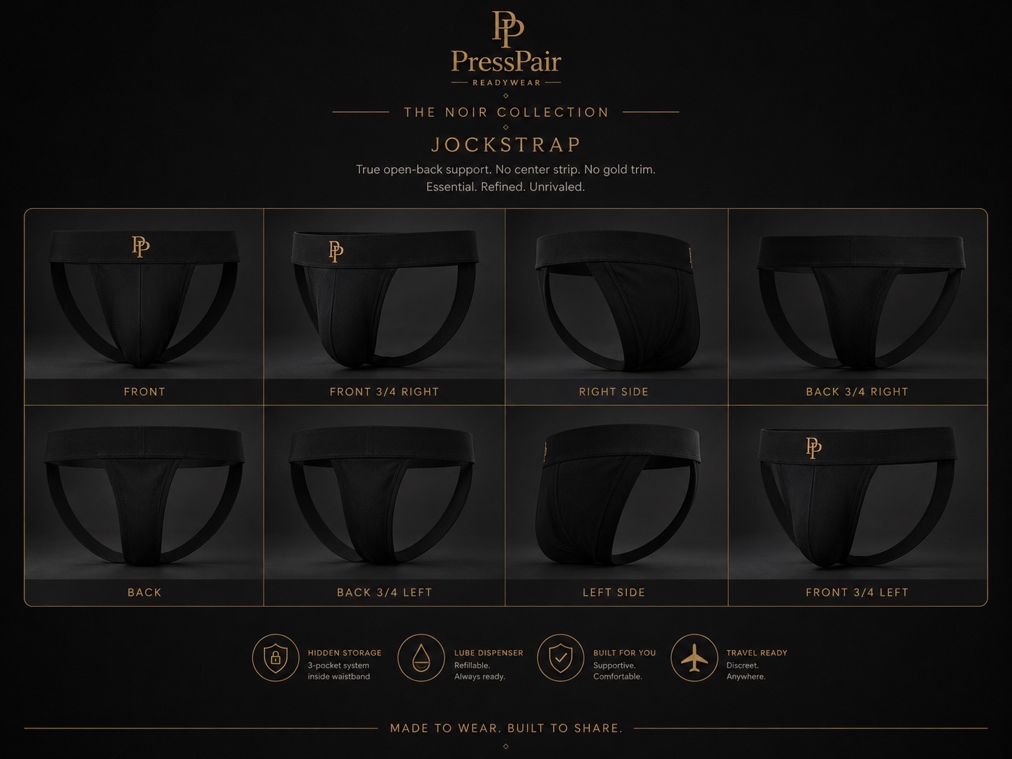Noir jockstrap product view
