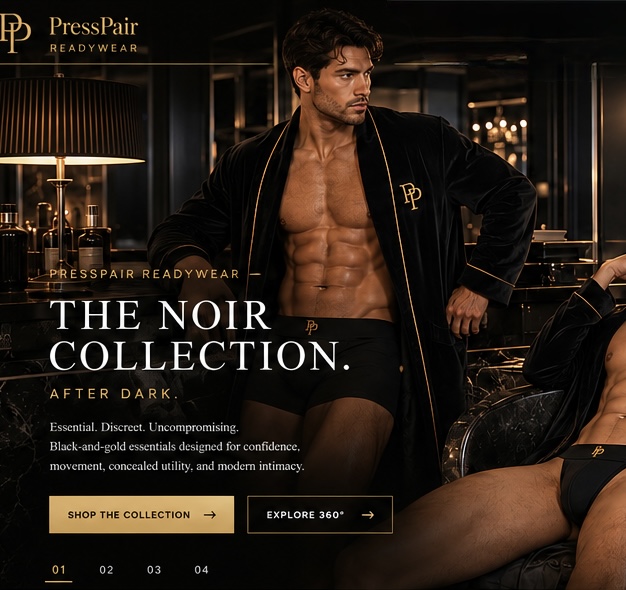 The Noir Collection After Dark poster featuring standing and seated models