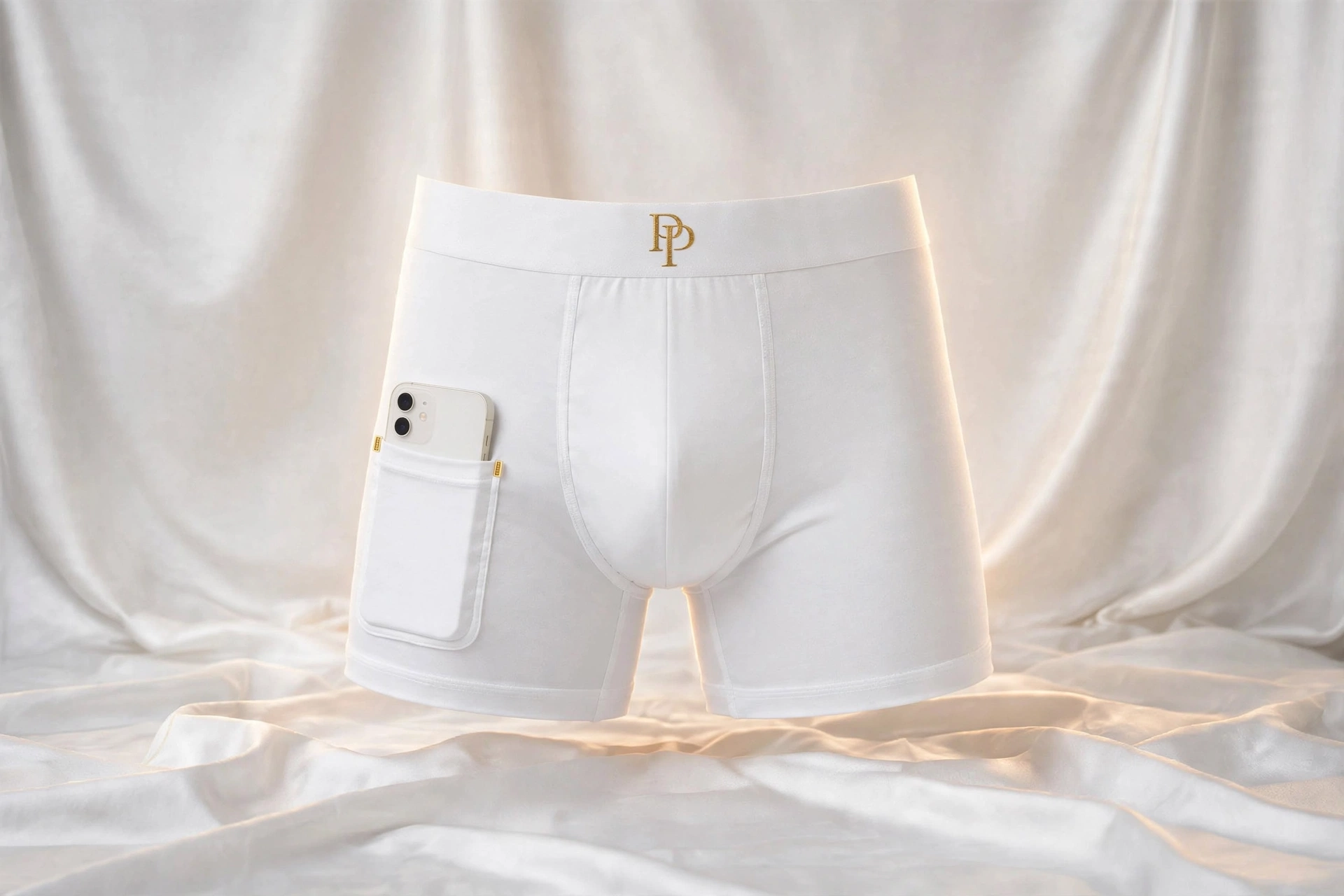 Boxer Brief — White / Gold