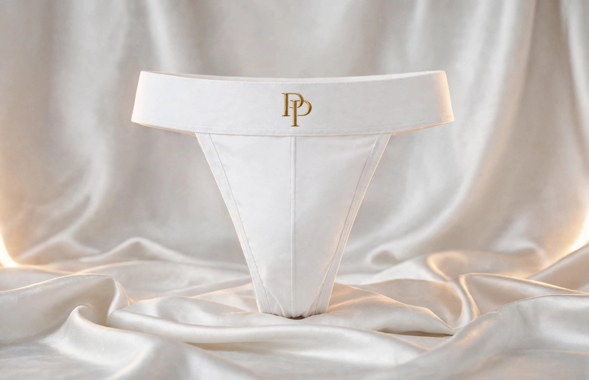 Thong White and Gold