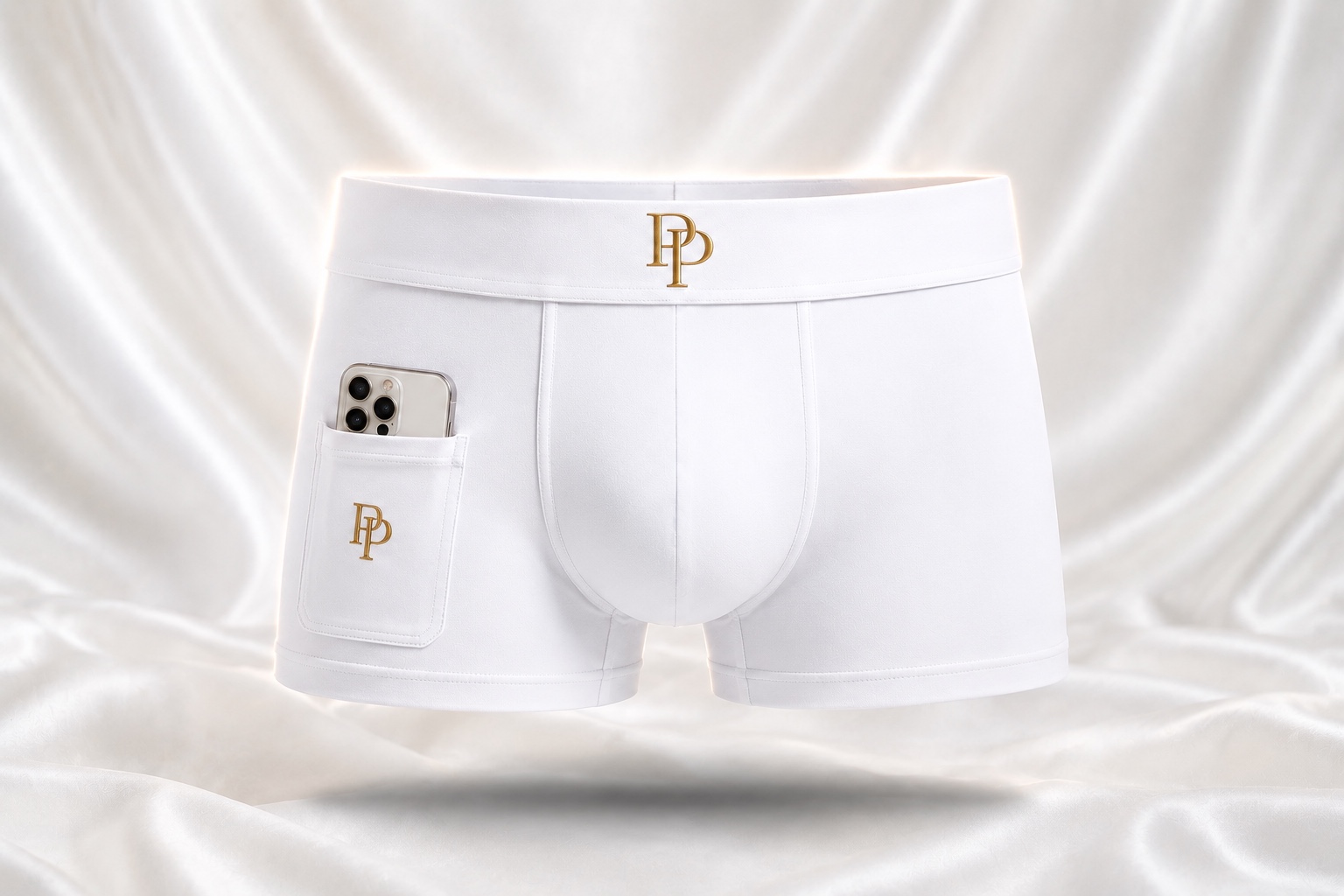 Boxer Brief — White / Gold