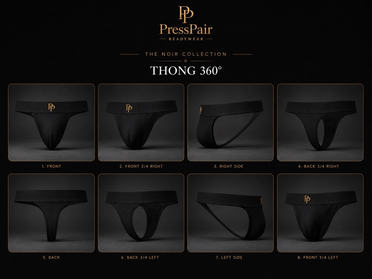 Noir thong product view
